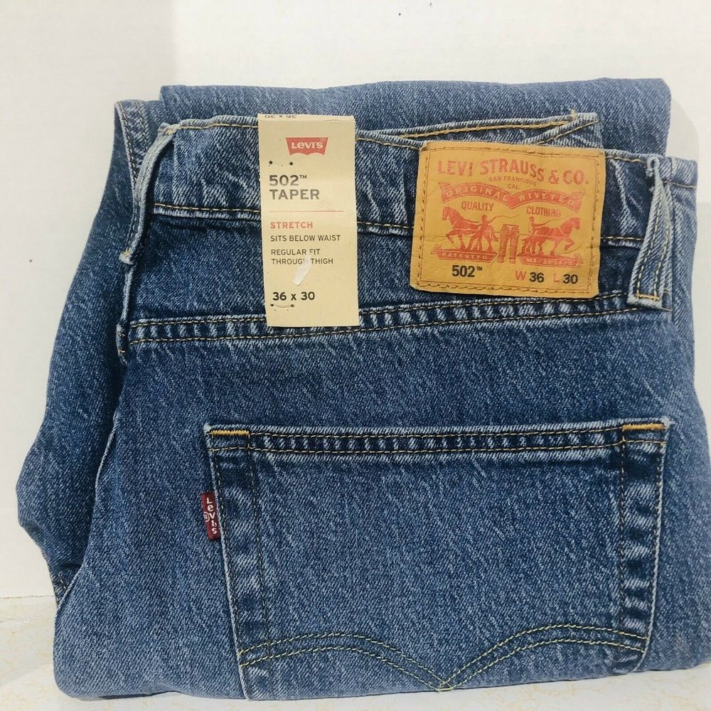 Levis Mens 502 Regular Taper Jeans 36 X 30